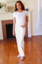 Load image into Gallery viewer, Above &amp; Beyond White Braided Waist Wide Leg Jeans by Judy Blue
