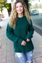 Load image into Gallery viewer, Classy Chic Mock Neck Chest Pocket Knit Sweater in Hunter Green
