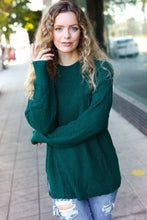 Load image into Gallery viewer, Classy Chic Mock Neck Chest Pocket Knit Sweater in Hunter Green
