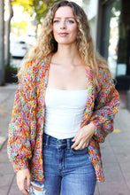 Load image into Gallery viewer, Be Your Best Multicolor Chunky Knit Open Cardigan
