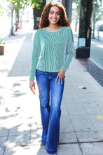 Load image into Gallery viewer, Hello Beautiful Rib Dolman Cropped Sweater Top in Green
