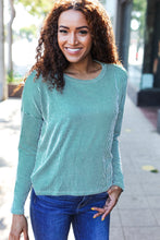 Load image into Gallery viewer, Hello Beautiful Rib Dolman Cropped Sweater Top in Green
