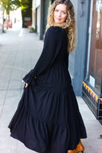 Load image into Gallery viewer, Beautiful You Smocked Ruffle Sleeve Maxi Dress in Black
