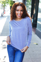 Load image into Gallery viewer, Hello Beautiful Rib Dolman Cropped Sweater Top in Blue
