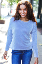 Load image into Gallery viewer, Hello Beautiful Rib Dolman Cropped Sweater Top in Blue
