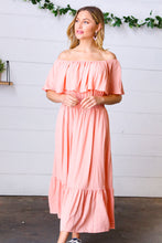 Load image into Gallery viewer, Good Living Smocked Waist Off-Shoulder Dress
