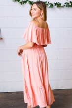 Load image into Gallery viewer, Good Living Smocked Waist Off-Shoulder Dress
