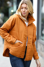 Load image into Gallery viewer, Eyes On You Butterscotch Quilted Puffer Jacket
