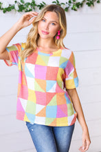 Load image into Gallery viewer, Multicolor Geometric Textured Knit Top

