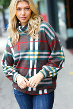 Load image into Gallery viewer, Embrace The Joy Multicolor Plaid Turtleneck Sweater Top
