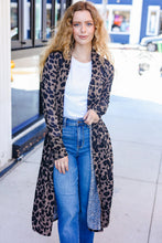 Load image into Gallery viewer, Boldly You Dark Taupe Animal Print Open Duster Cardigan
