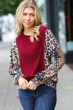 Load image into Gallery viewer, Feeling Bold Two Tone Floral &amp; Animal Print Top
