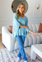 Load image into Gallery viewer, Call On Me Dolman Modal Knit Top in Aqua
