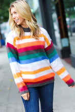 Load image into Gallery viewer, Embrace The Day Multicolor Stripe Soft Knit Oversized Sweater
