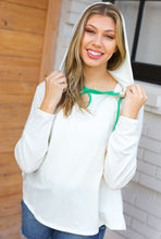 Load image into Gallery viewer, Feeling It Kelly Green Clover Cut Out Terry Hoodie
