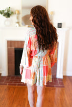 Load image into Gallery viewer, Multicolor Paisley Patchwork Surplice Romper

