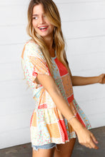 Load image into Gallery viewer, Inside Intel Boho Patchwork Babydoll Woven Top
