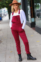 Load image into Gallery viewer, Scarlet High Waist Denim Double Cuff Overalls
