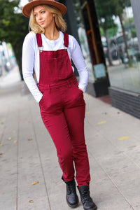 Feeling The Love Scarlet High Waist Denim Double Cuff Overalls by Judy Blue