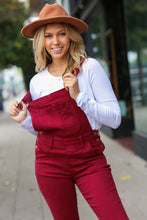 Load image into Gallery viewer, Feeling The Love Scarlet High Waist Denim Double Cuff Overalls by Judy Blue
