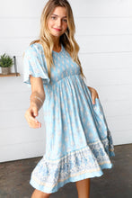 Load image into Gallery viewer, Dreamy Bluebell Fit and Flare Dress
