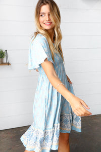 Dreamy Bluebell Fit and Flare Dress