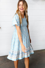 Load image into Gallery viewer, Dreamy Bluebell Fit and Flare Dress
