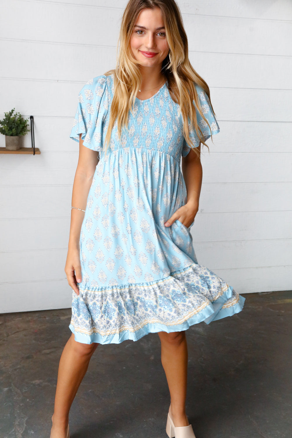 Dreamy Bluebell Fit and Flare Dress