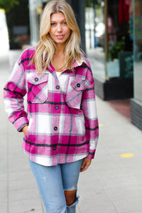Flannel Finesse Plaid Flannel Button Down Oversized Jacket