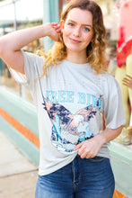 Load image into Gallery viewer, Free Bird Cut Loose Taupe Distressed Graphic Tee
