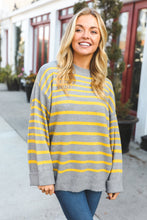 Load image into Gallery viewer, Love Found Sunflower Multistripe Ribbed Knit Sweater
