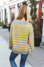 Load image into Gallery viewer, Love Found Sunflower Multistripe Ribbed Knit Sweater
