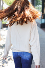 Load image into Gallery viewer, Taupe Embroidered Pumpkin Oversized Sweater
