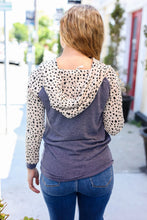 Load image into Gallery viewer, Make A Statement Grey/Taupe Animal Print Kangaroo Pocket Hoodie
