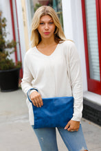 Load image into Gallery viewer, Cobalt Faux Leather Clutch Handle Bag
