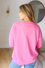 Load image into Gallery viewer, &quot;LOVE&quot; Jewel Beaded Patch Pullover Top in Pink
