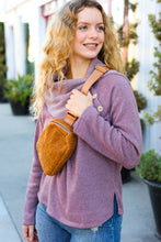 Load image into Gallery viewer, Maple Brown Sherpa Crossbody Sling Bag
