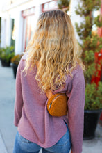 Load image into Gallery viewer, Maple Brown Sherpa Crossbody Sling Bag
