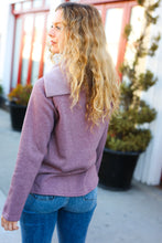 Load image into Gallery viewer, Tried And True Mauve Cowl Neck Button Detail Sweater
