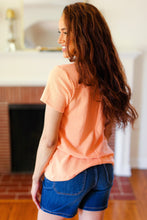 Load image into Gallery viewer, Feel Your Best Baby Waffle Henley Neckline Top in Orange

