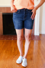 Load image into Gallery viewer, Judy Blue Dark Wash High Rise Elastic Waist Shorts
