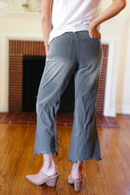 Load image into Gallery viewer, Cut Loose High Rise Washed Distressed Cropped Pants in Ash Black
