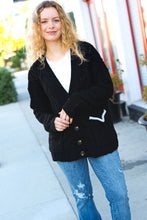Load image into Gallery viewer, You&#39;ve Got It Button Down Boyfriend Cardigan in Black
