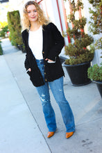 Load image into Gallery viewer, You&#39;ve Got It Button Down Boyfriend Cardigan in Black
