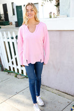 Load image into Gallery viewer, Eyes On You Mineral Wash Rib Notch Neck Pocket Top in Pink
