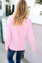 Load image into Gallery viewer, Eyes On You Mineral Wash Rib Notch Neck Pocket Top in Pink
