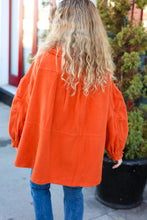 Load image into Gallery viewer, Own It Cinched Waist Zip Up Fleece Jacket in Rust
