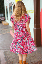 Load image into Gallery viewer, Fuchsia &amp; Teal Abstract Dot Yoke Woven Dress
