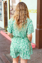 Load image into Gallery viewer, Sage Green Boho Surplice Pocketed Romper
