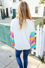 Load image into Gallery viewer, Stand Out Cream Stripe Drop Shoulder Hacci Knit Pullover
